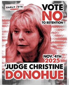 Meet Christine Donohue. She turns 73-years-old this year. Donohue CAN’T even serve for *another* 10 years, but is running for re-election. She’s made millions on the Supreme Court & shut Pennsylvania down during COVID.👉Vote ❌NO to DoNOhue this NOvember👈